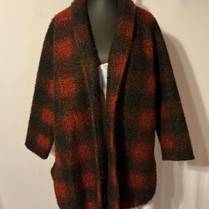 Ava & Viv Red and Black Teddy Jacket